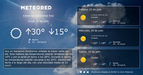 el tiempo 15 dias sanxenxo|clima en sanxenxo hoy.